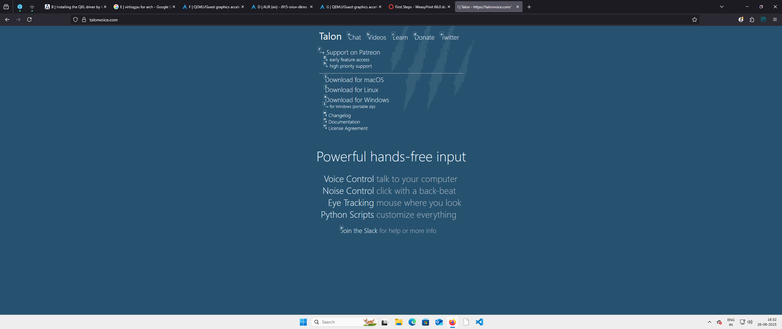 Hands-Free Computer Use — Setting Up Talon Voice and Command Sets